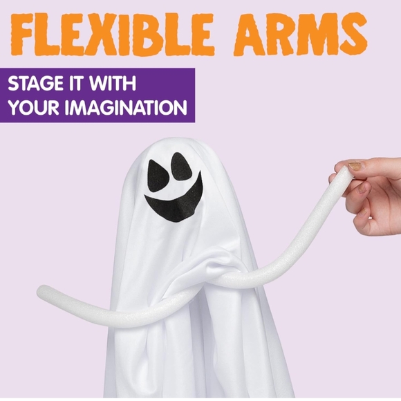 Halloween Hanging//Flying Ghosts. White. 4 for $22. - Picture 4 of 7